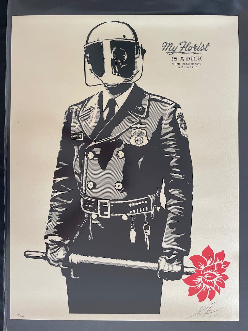 [fr]Shepard Fairey (Obey Giant) - My florist is a dick (2015)[en]Shepard Fairey (Obey Giant) - My florist is a dick (2015)