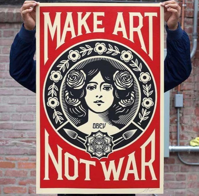 [fr]Shepard Fairey (Obey Giant) - Make art not war[en]Shepard Fairey (Obey Giant) - Make art not war