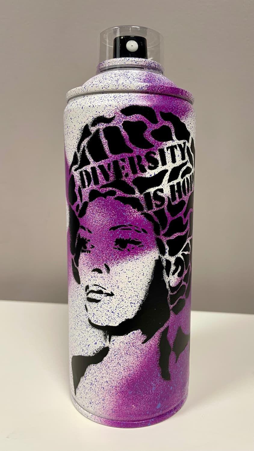 [fr]Raf Urban - Diversity is hope - Bombe aérosol violet[en]Raf Urban - Diversity is hope - Purple spray can