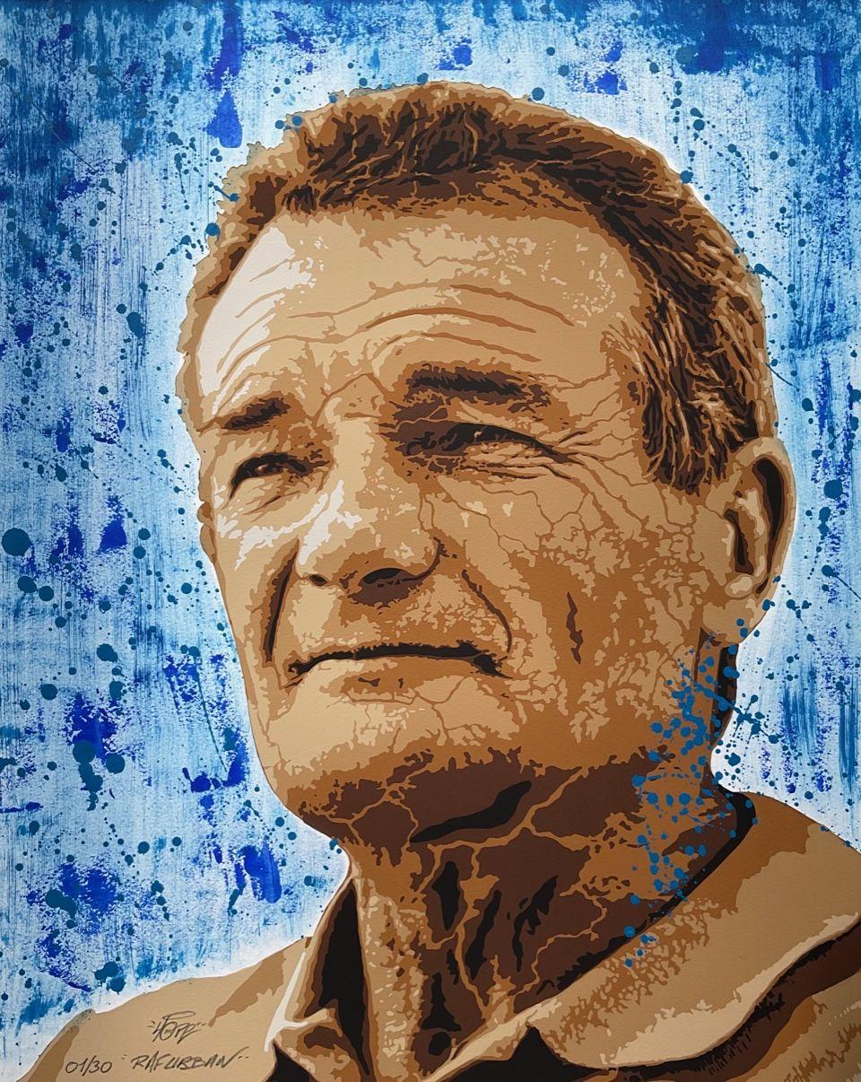 [fr]Raf Urban - Sérigraphie "Eric Tabarly"[en]Raf Urban - 'Eric Tabarly' 6 colours screen print