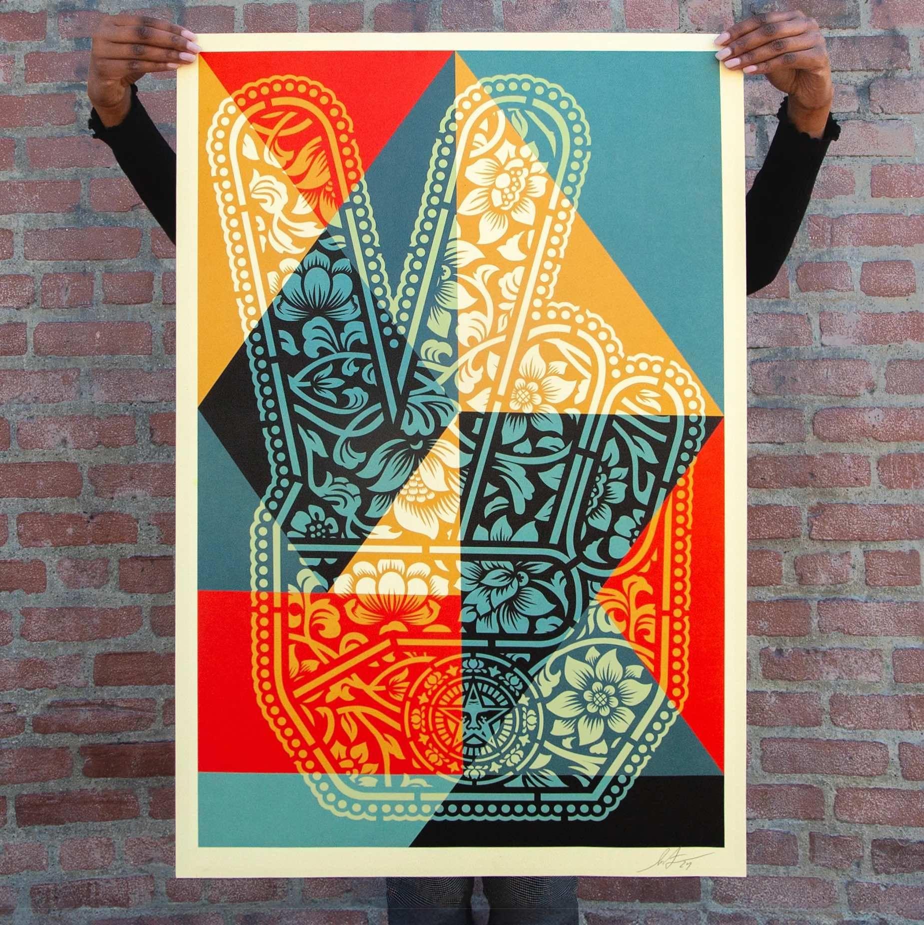 [fr]Shepard Fairey (Obey Giant) - Peace Fingers Geometric[en]Shepard Fairey (Obey Giant) - Peace Fingers Geometric