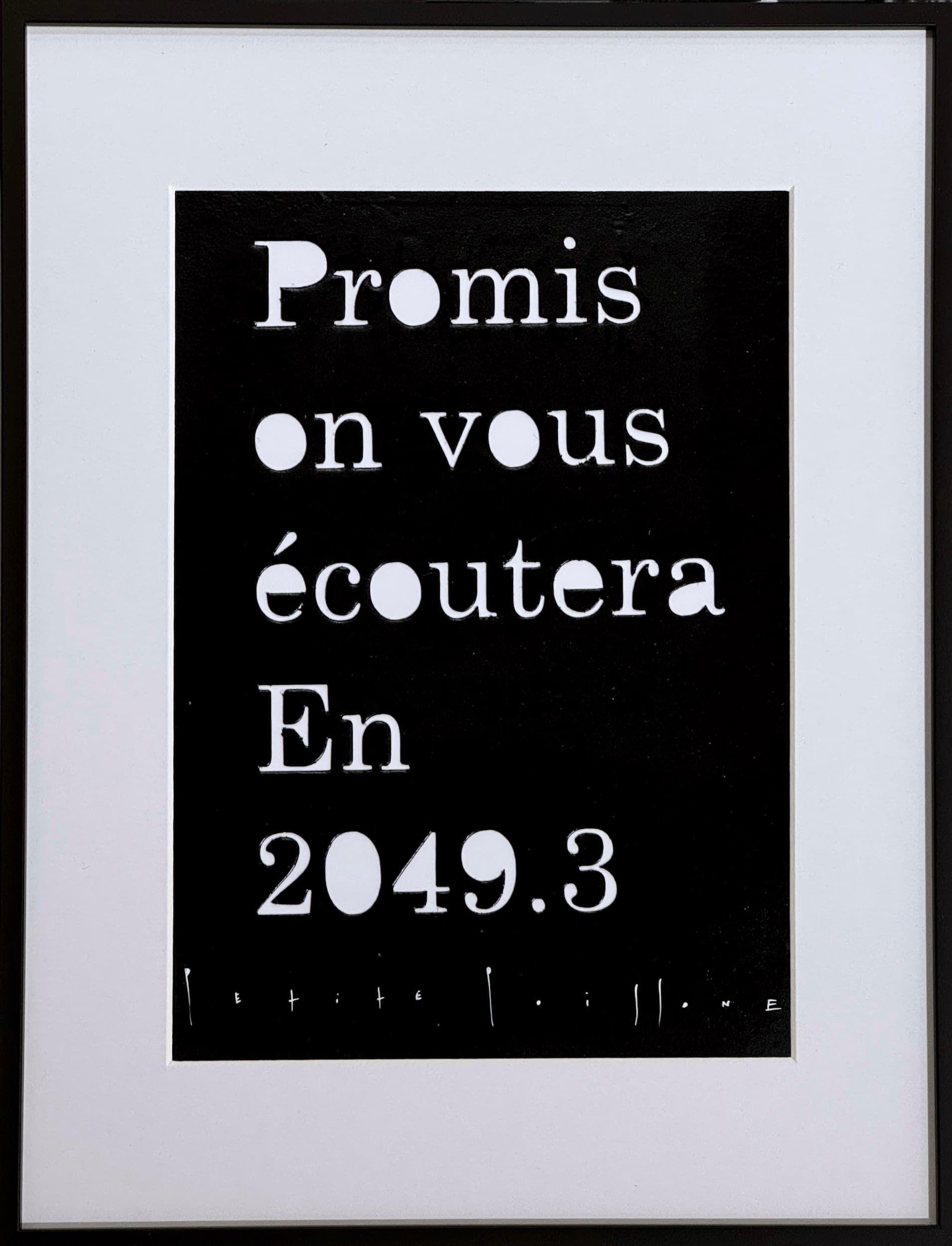 [fr]Petite Poissone - 2049.3 - Matrice encadrée[en]Petite Poissone - We'll be listening to you in 2049.3 - Stencil - Framed