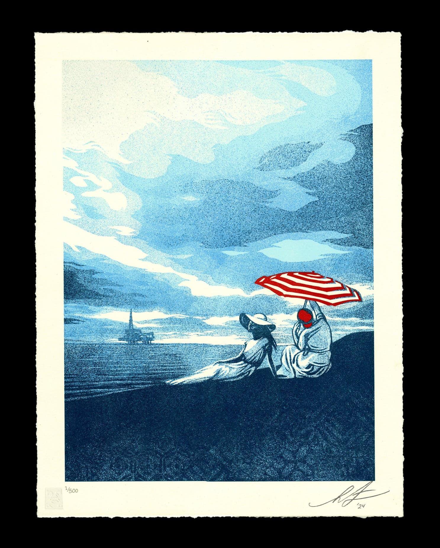[fr]Shepard Fairey (Obey Giant) -  Bliss at the cliff's edge - Letterpress[en]Shepard Fairey (Obey Giant) -  Bliss at the cliff's edge - Letterpress