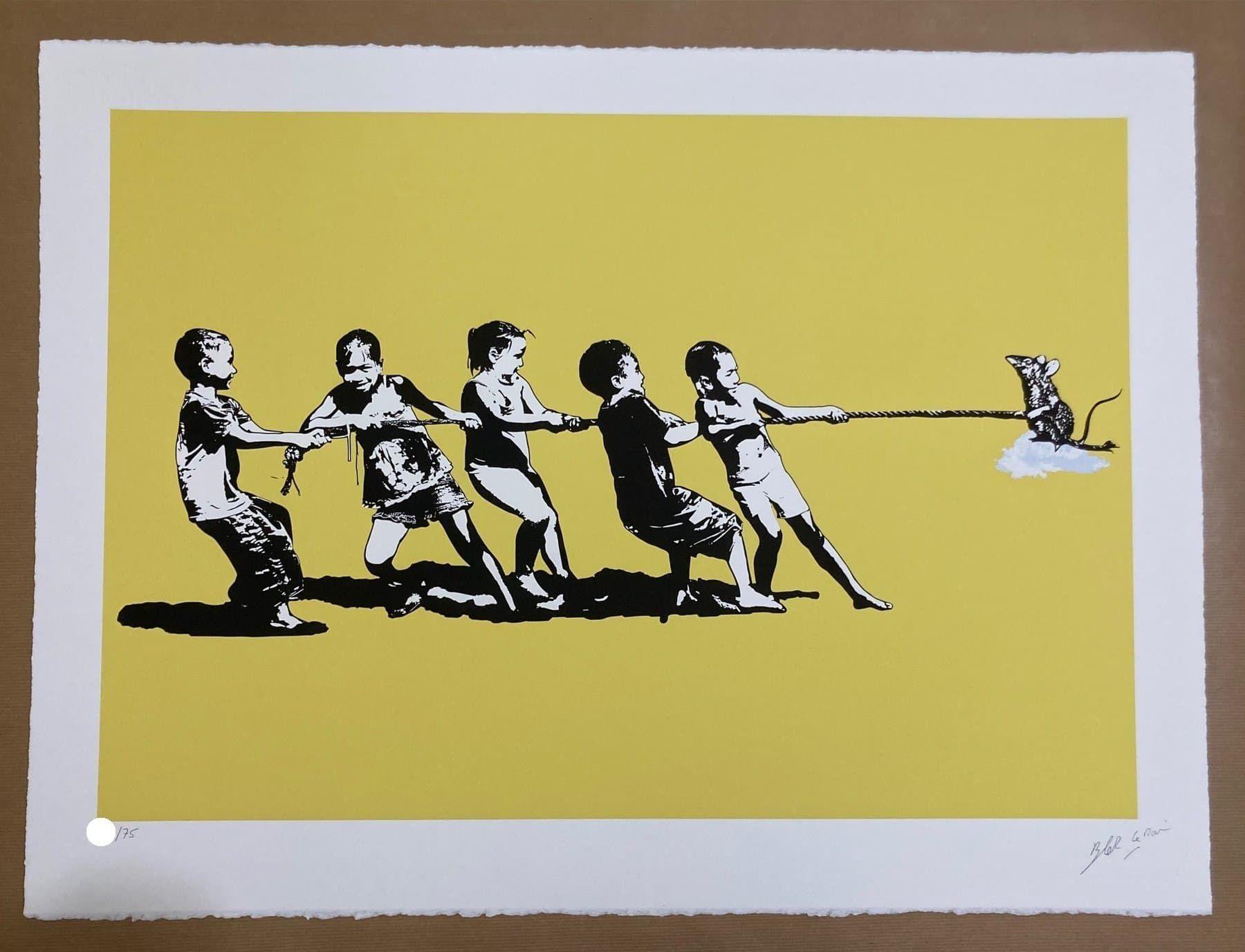 [fr]Blek le rat - Rope pulling (yellow)[en]Blek le rat - Rope pulling (yellow)