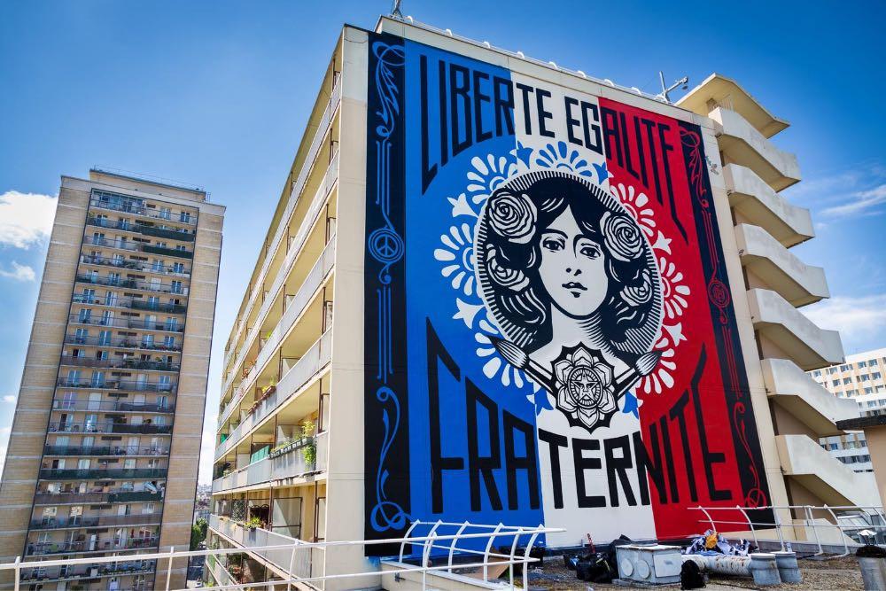 SHEPARD FAIREY (OBEY) - Liberté Egalité Fraternité - SIGNED Open Edition - 2025 EUR 110,00 - FR