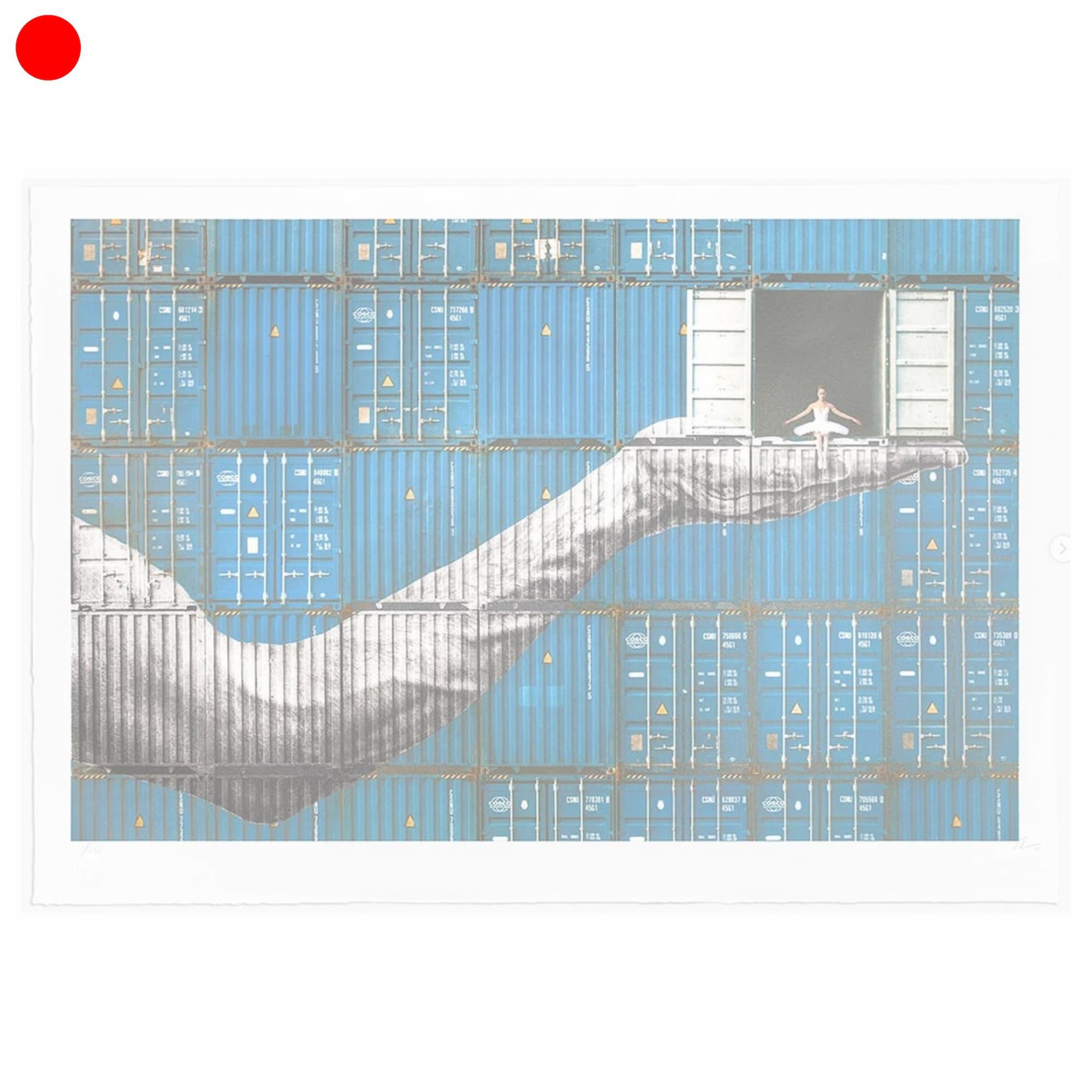 JR - Ballerina in containers, on the edge, Le Havre, France, 2023