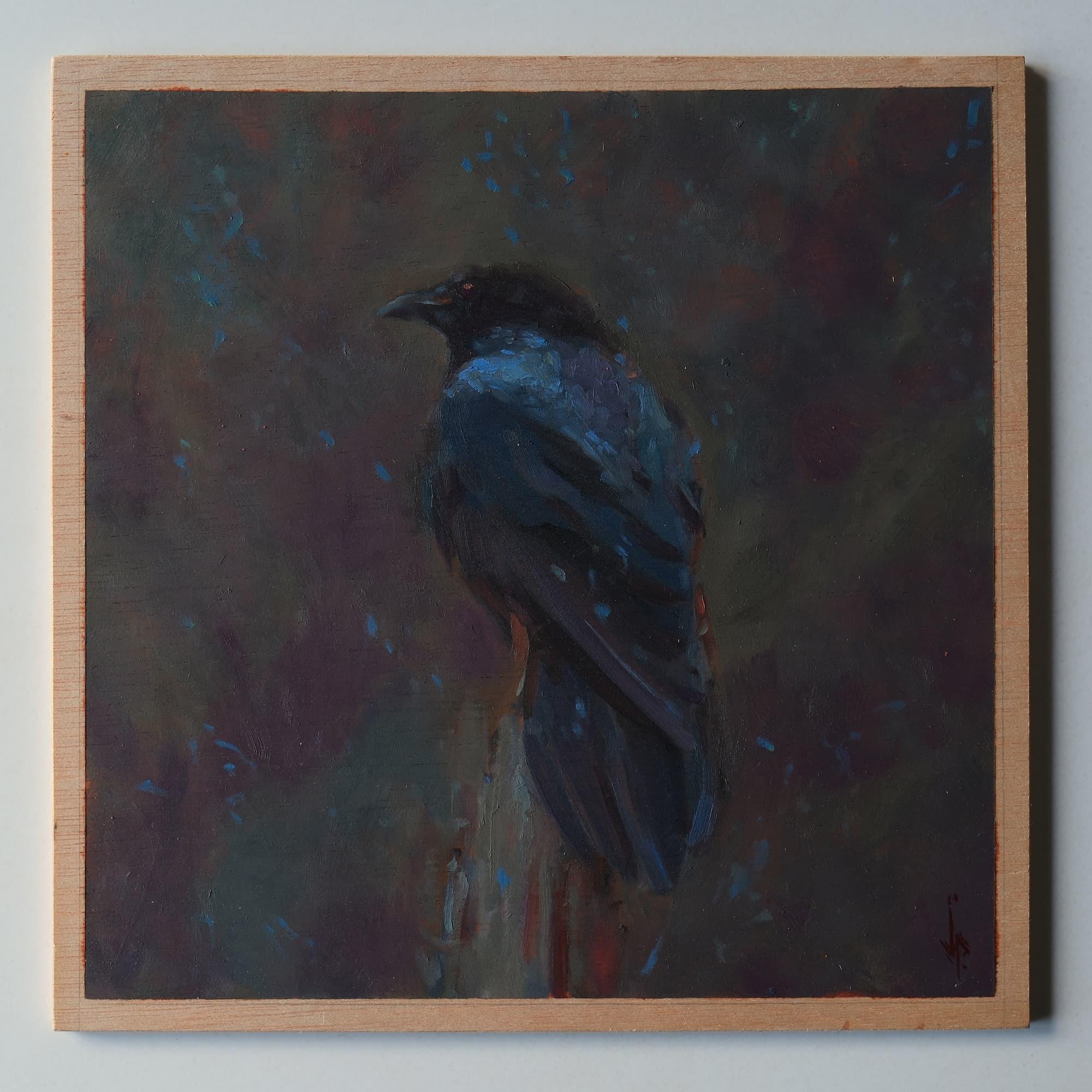 Bleu Kambá - Jotapé, technique mixte sur bois, 2026 | Galerie Jumble - Art Urbain / Street Art
