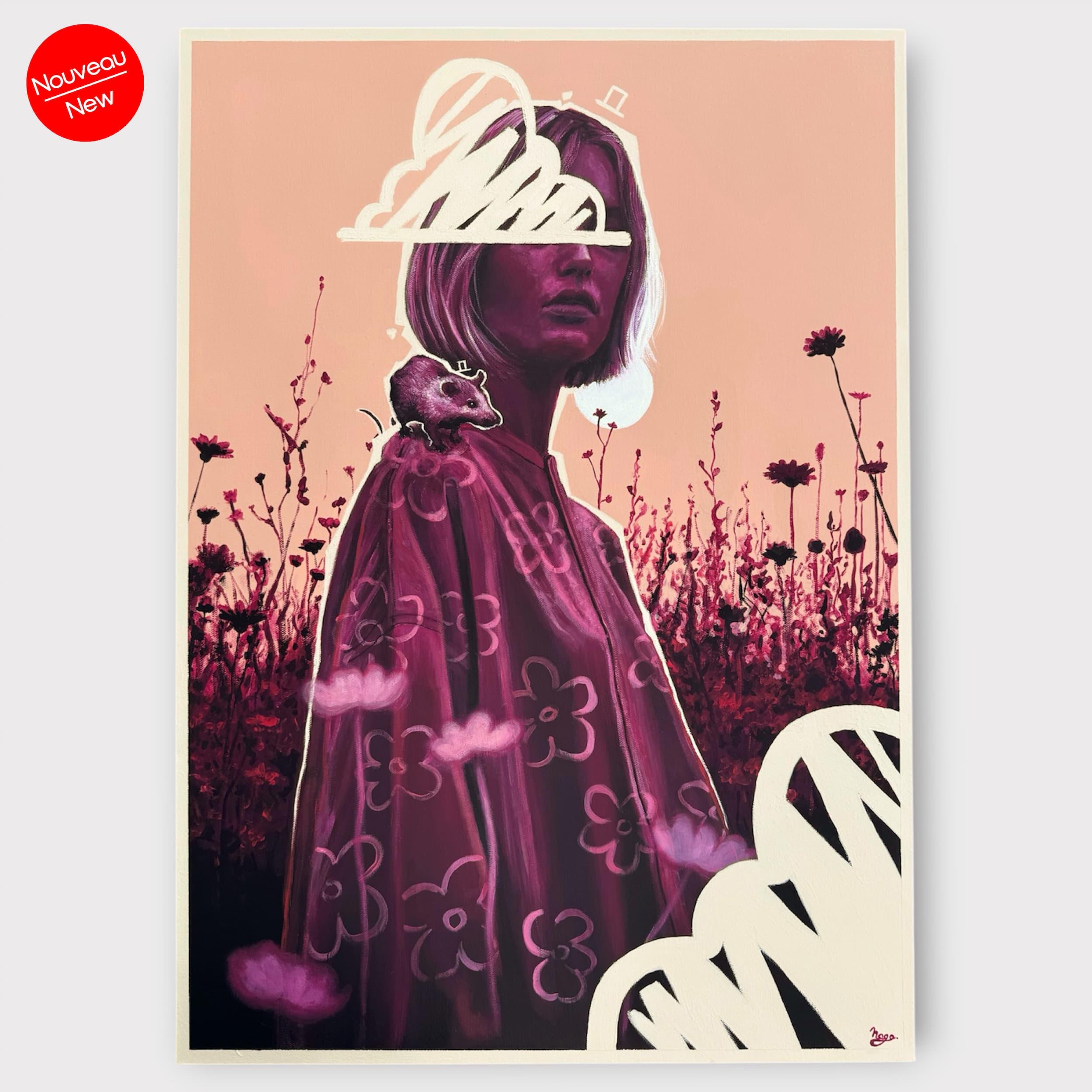 Marguerite - Naga, peinture acrylique sur toile, 70 x 50 cm, 2026 | Galerie Jumble - Art Urbain / Street Art