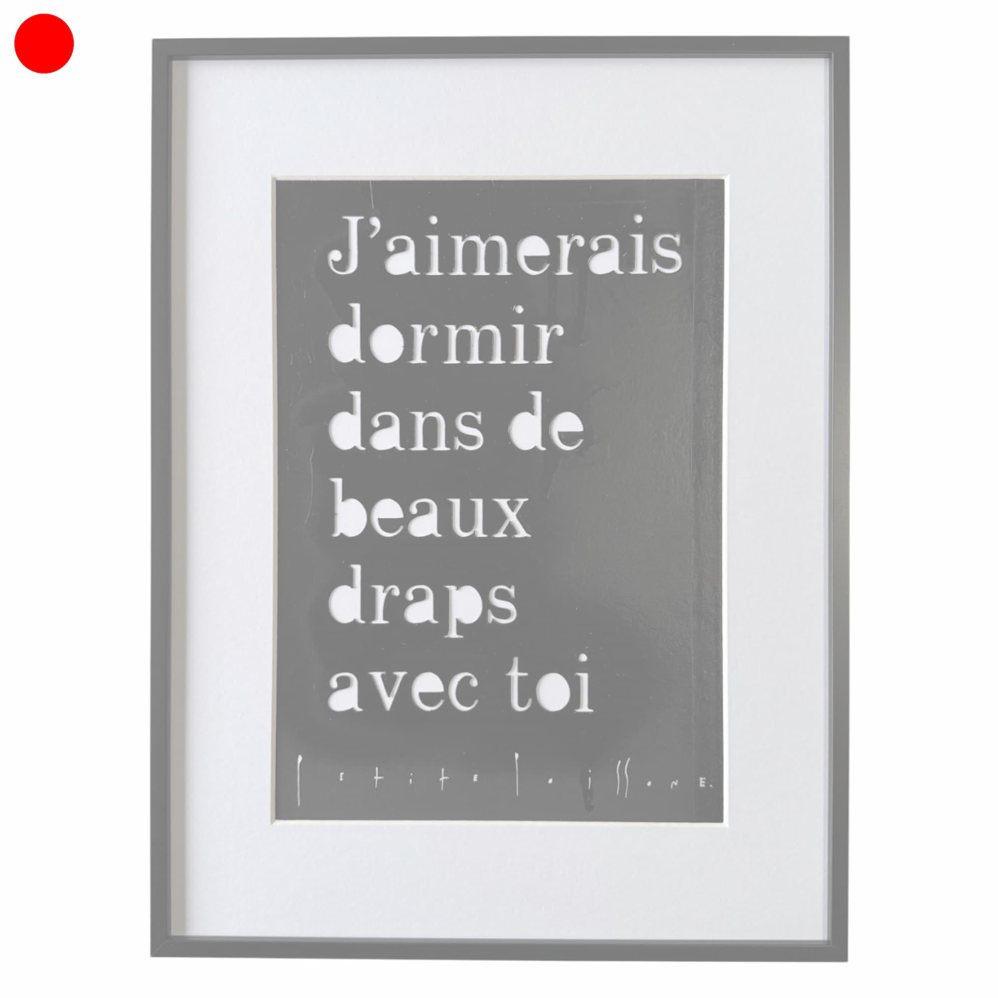 Petite Poissone - J'aimerais dormir dans de beaux draps avec toi - Stencil