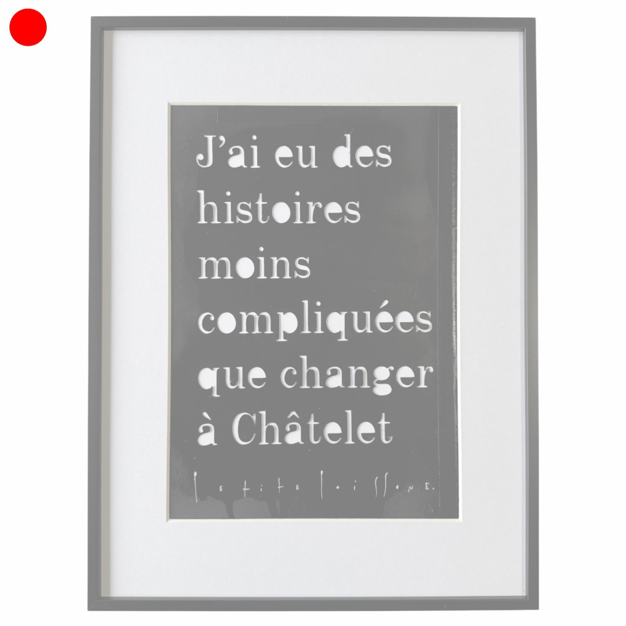 Petite Poissone - J'ai connu des histoires moins compliquées que changer à Châtelet - Stencil